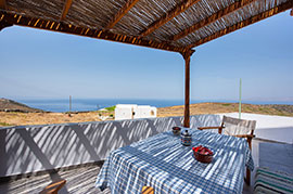 Maison à louer Mosca à Sifnos - Véranda avec vue sur la mer